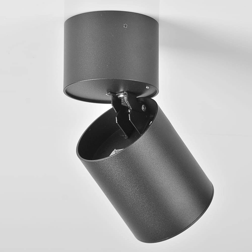 Faretto plafone orientabile GU10 nero Polux Astra 314079