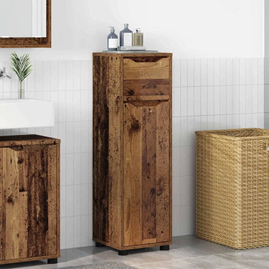 Mobile da Bagno con cassetto Legno vecchio 30,5 x 30 x 101 cm 888745