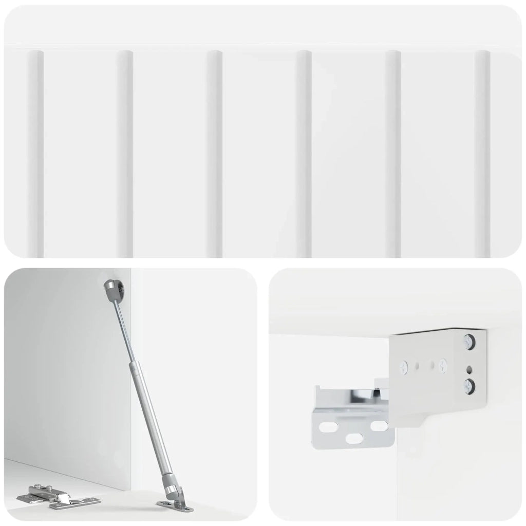 Mobile Porta TV da Muro Bianco Lucido 78,5 x 41 x 30 cm