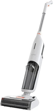 Aspirapolvere elettrico con lamelle di acciaio - Aspirapolvere 3 in 1 - Sensore di polvere automatico - Aspirapolvere con contenitore di polvere rimovibile - 150W - 700 ml serbatoio d'acqua - Bianco