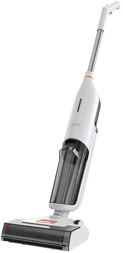 Aspirapolvere elettrico con lamelle di acciaio - Aspirapolvere 3 in 1 - Sensore di polvere automatico - Aspirapolvere con contenitore di polvere rimovibile - 150W - 700 ml serbatoio d'acqua - Bianco