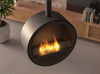 Camino a Bioetanolo Sospeso Ø72,4x30x220,4 cm Incyrcle Slim Nero