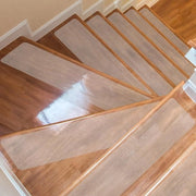 15 pezzi di tappeti per scalini moderni con superficie antiscivolo trasparente 15x60 cm - per pavimento interno antiscivolo