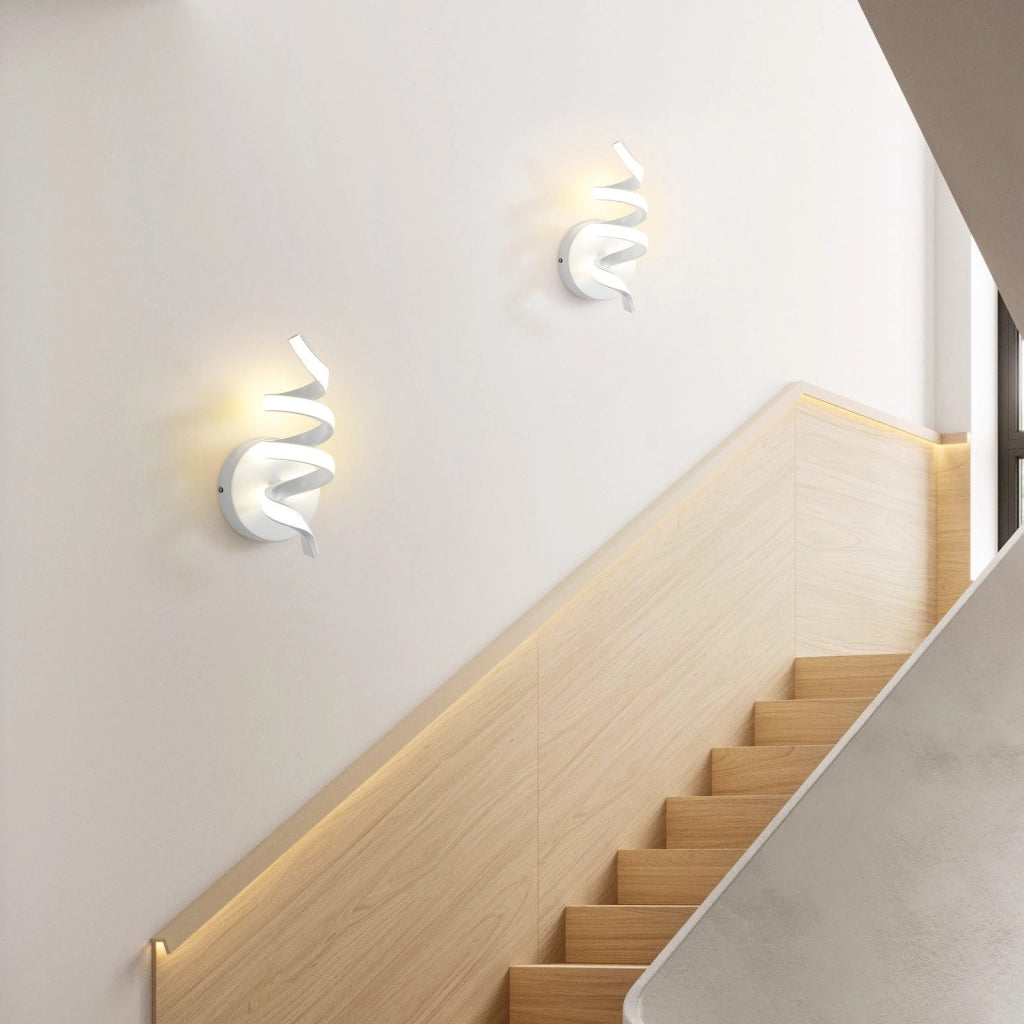 ZMH Applique a LED per interni bianca moderna 7W bianco caldo per soggiorno