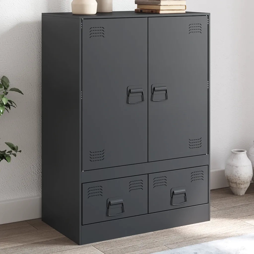 Credenza | Madia | Buffet da pranzo | Armadio da pranzo Antracite 67x39x95 cm in Acciaio