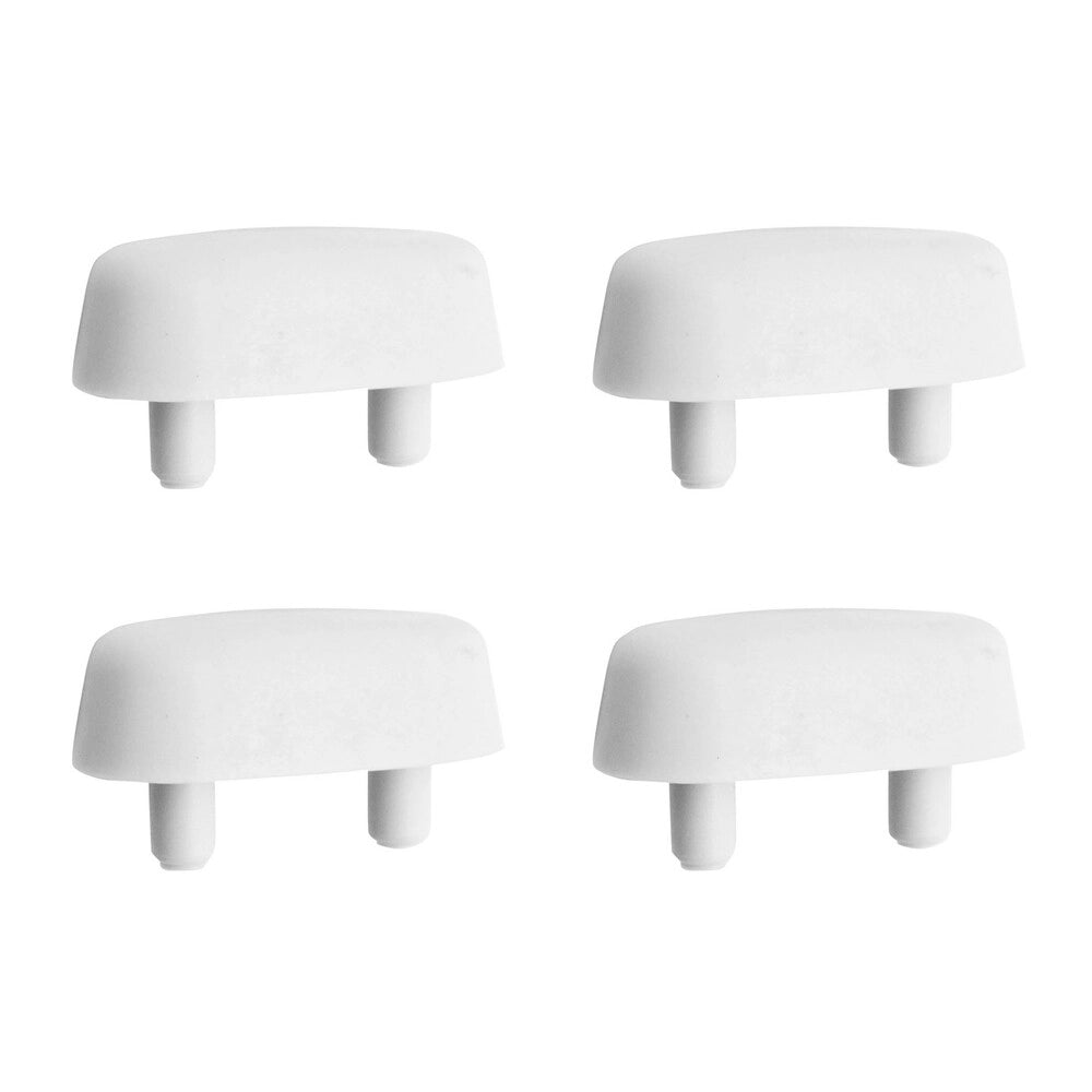 Paracolpi wc ad incastro ovali 45x21 mm in plastica 4 pezzi