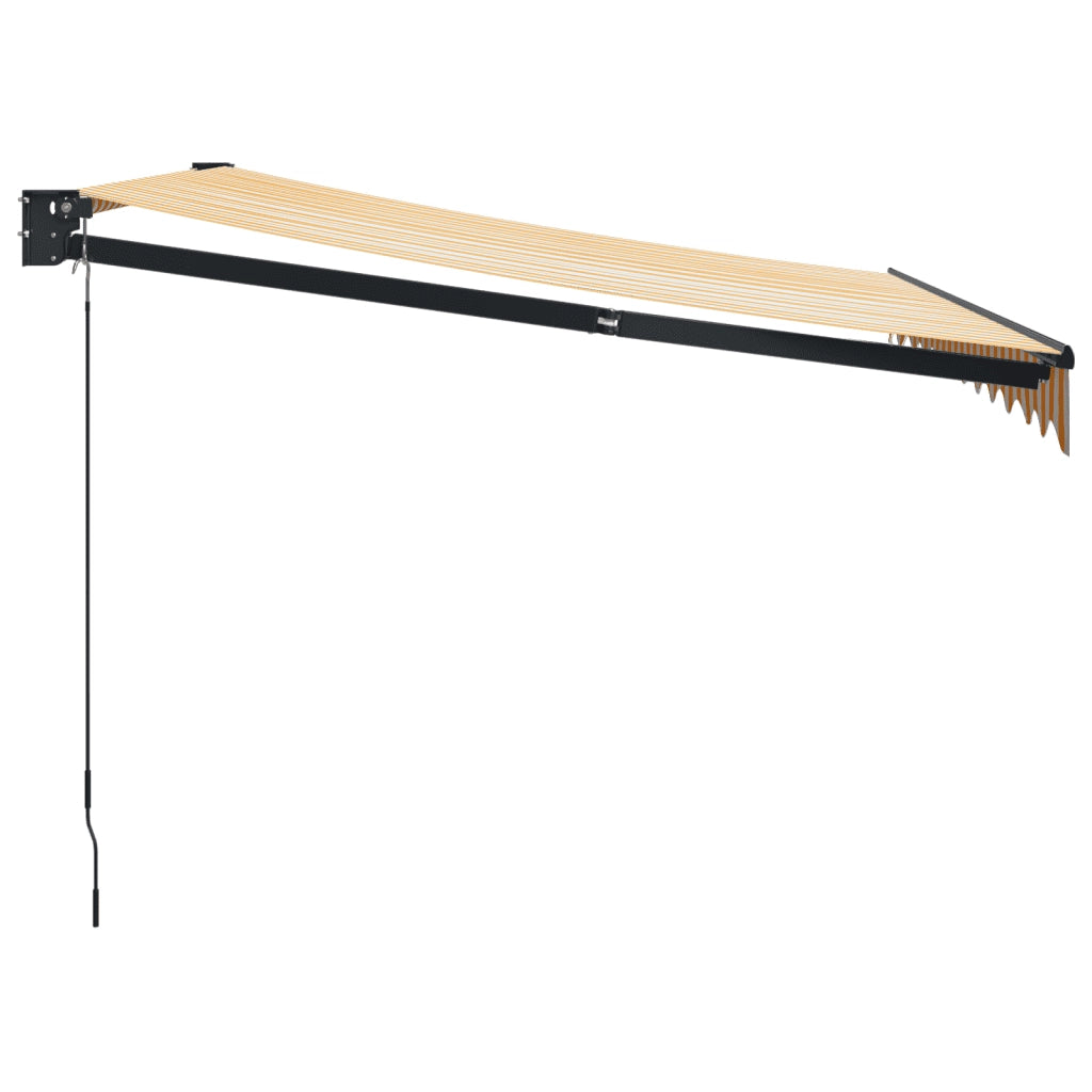Tenda Retrattile Gialla e Bianca 3,5x2,5 m Tessuto e Alluminio 3154457