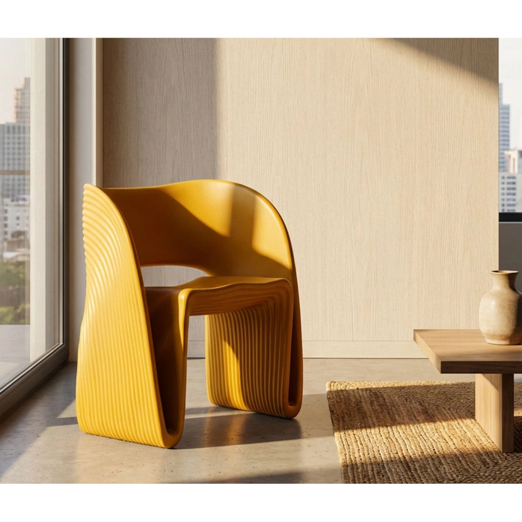 Poltrona VKH1090, Giallo, Plastica, 65x57,5x76 cm