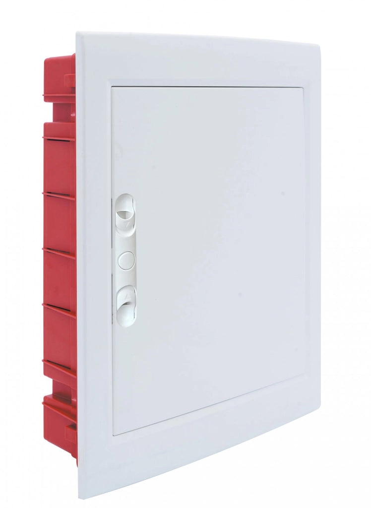 Centralino da incasso con portello cieco e telaio estraibile, 24 moduli, 330x420x80 mm, bianco, ideale per installazioni elettriche interne