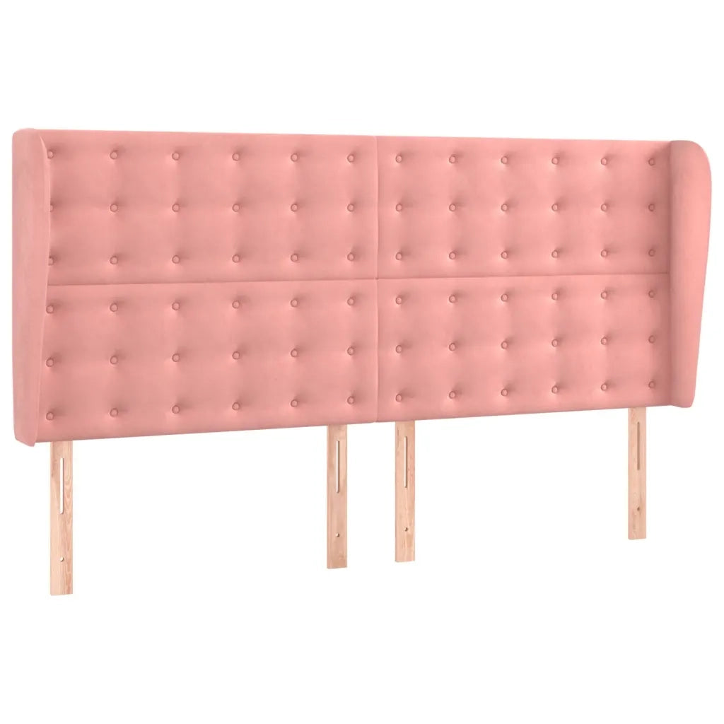Letto a Molle con Materasso e LED Rosa 200x200 cm in Velluto