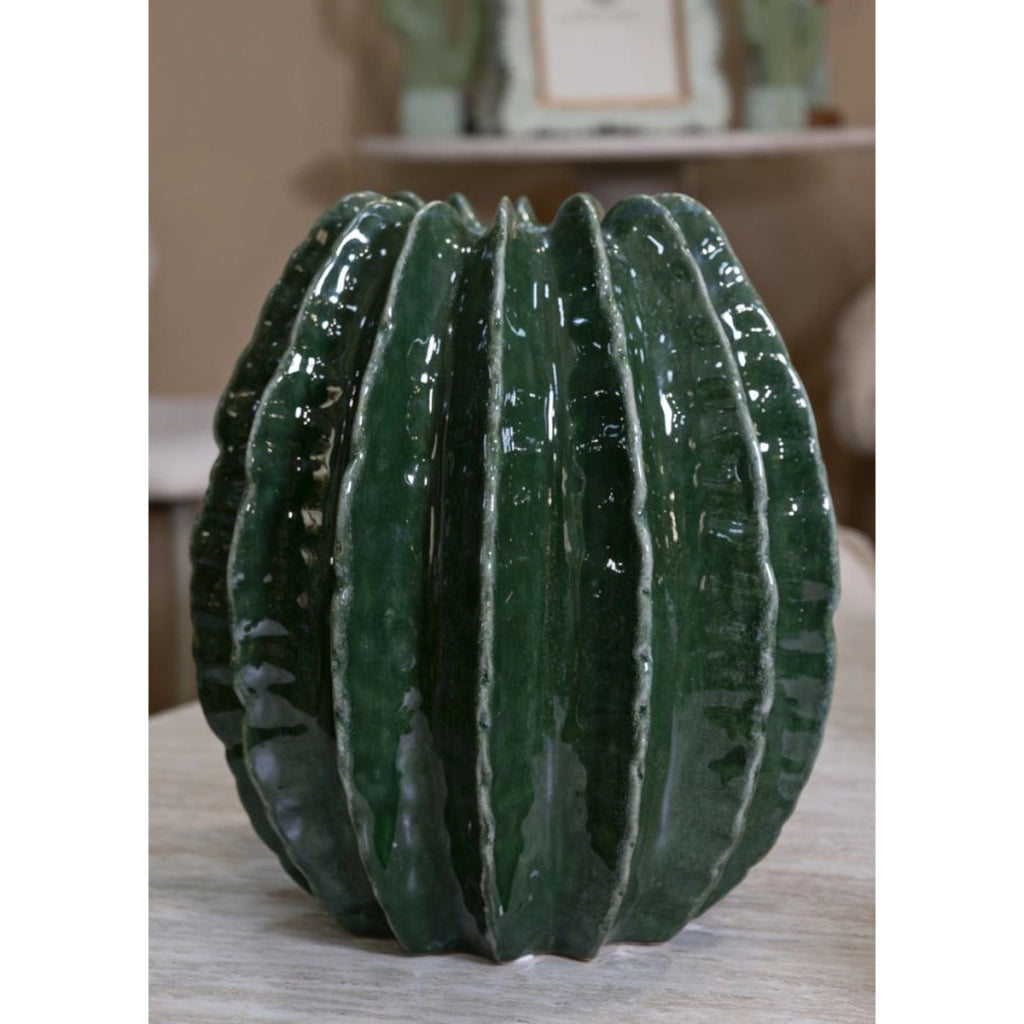 Vaso Decorativo VKH831, Verde, Ceramica, 28x28x31 cm