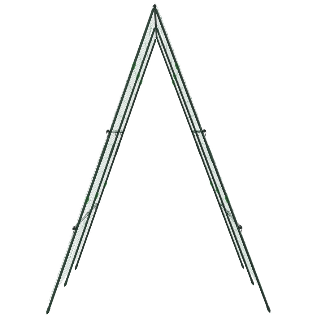 Supporto per Piante Rampicanti Triangolare ¨C Xylo ¨C Struttura in Acciaio Verde 180x100x180 cm