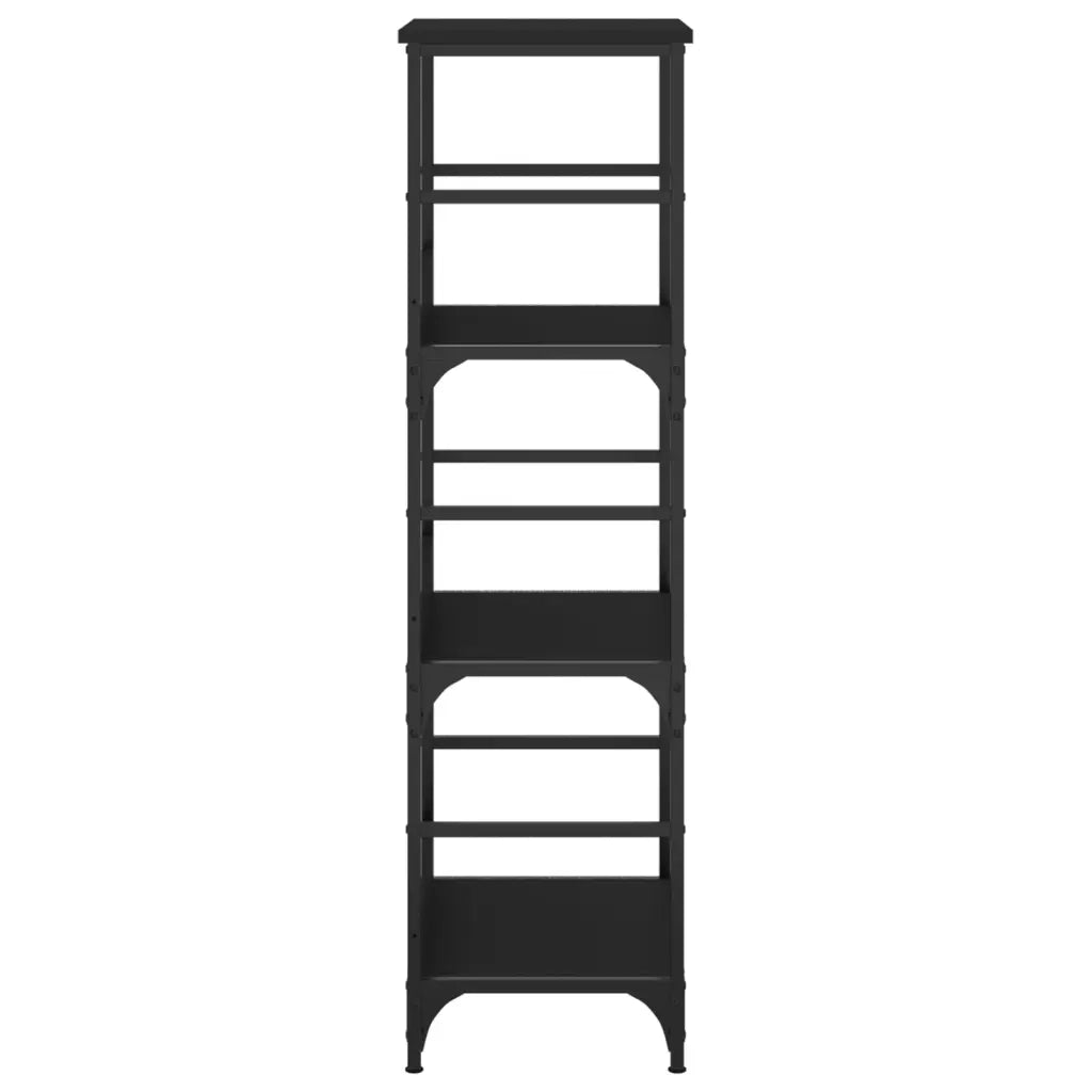 Libreria Nera 50x33x117,5 cm in Legno Multistrato 835269