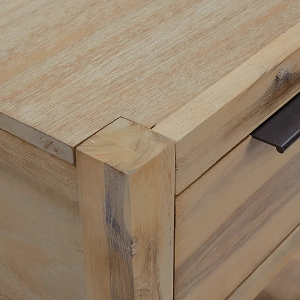Set di 2 Comodini | Armadio da Notte | Mobiletto da notte con Cassetti 40x30x48 cm Legno Massello di Acacia