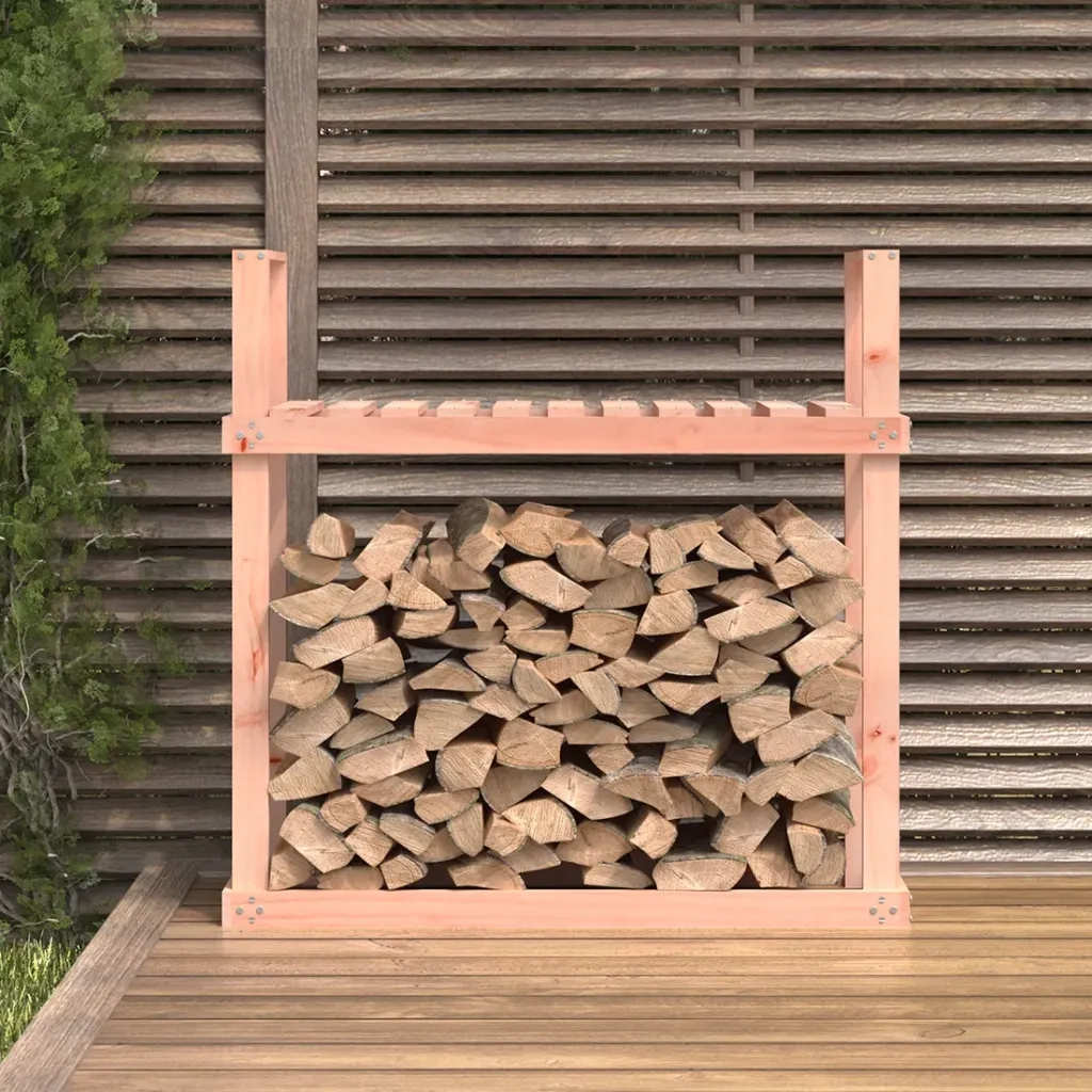Portalegna-Scaffale per Legna 110x35x108,5 cm in Legno Massello di Douglas