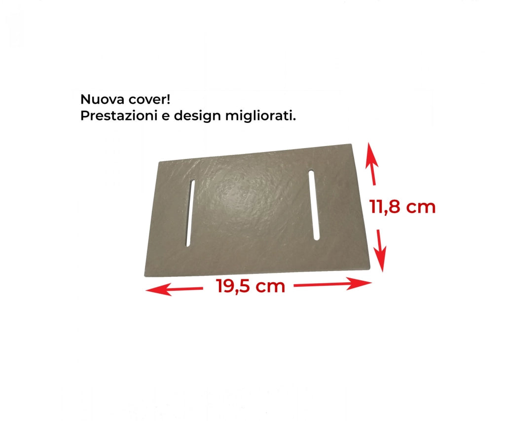 Piatto doccia ultra slim, in smc effetto pietra tortora beige h 2,6cm Sicena Plaget Tortora-Beige,90x180 cm