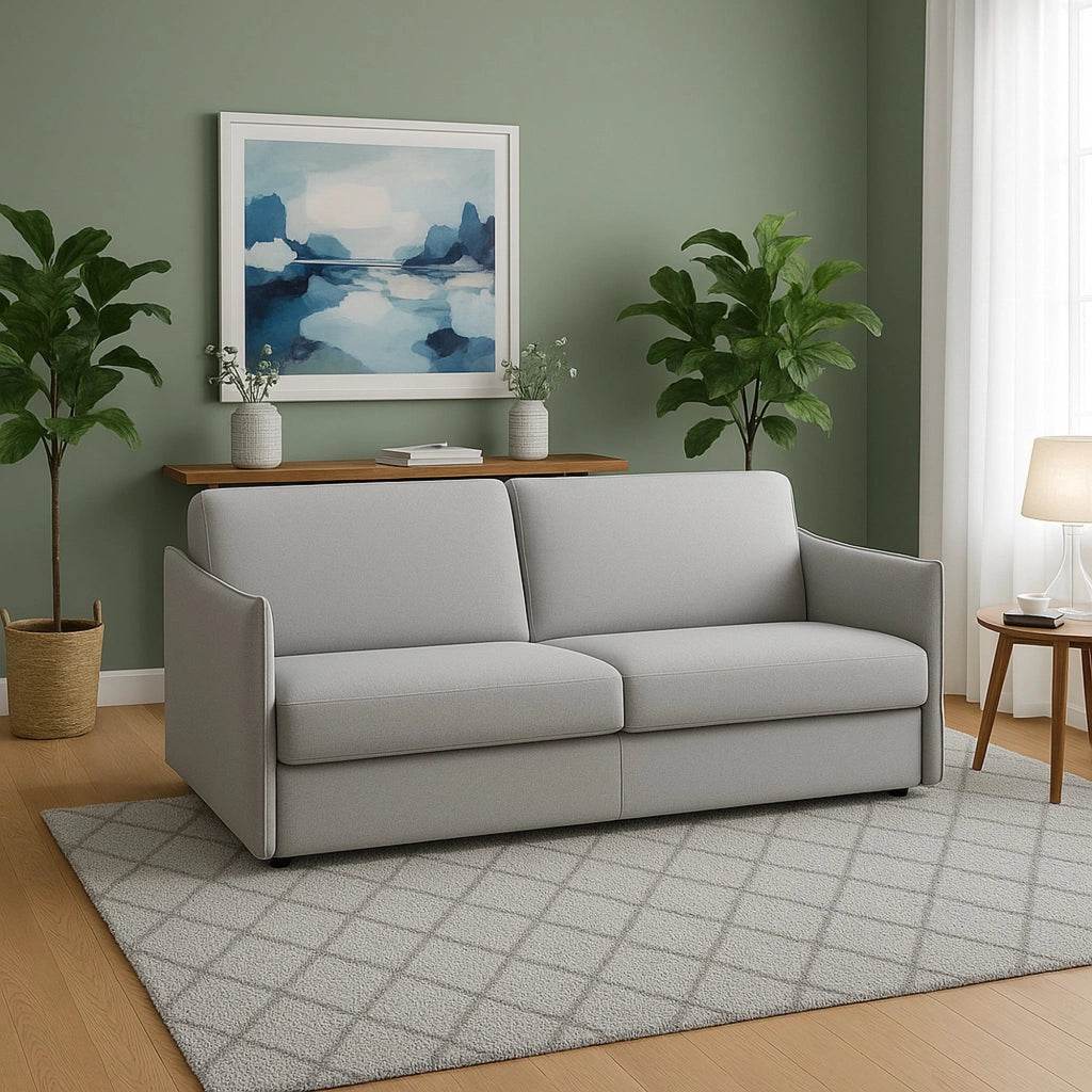 Severo, Divano Fisso 3 Posti Sfoderabile Made in Italy, 200x95 cm Grigio