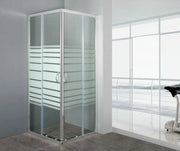 Box Doccia Cristallo 6 mm Serigrafato Profili Squadrati - Misura: 90 x 90 x h190