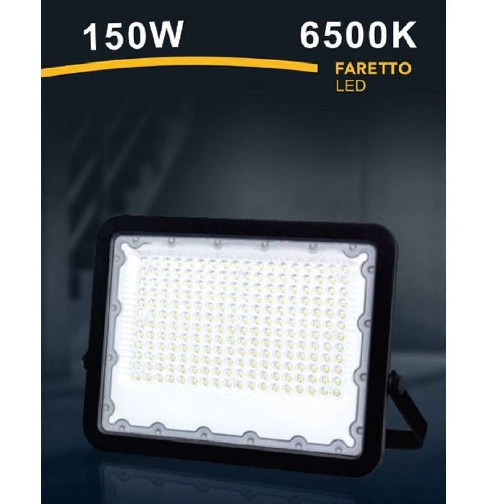 Trade Shop - Faro Led 150 Watt Proiettore Esterno Ip65 Nero Luce 3000k 6500k 4000k Fs150w-n -