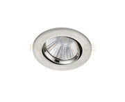 PAMIR FARETTO DA INCASSO LED 5,5W 345lm, 3000K ROTONDO ORIENTABILE ACCIAIO IP23 D.8,5CM