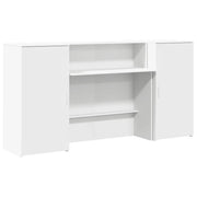Banco Reception | Scrivania | Tavolo da Ufficio Bianco 200x50x103,5 cm in Legno Multistrato