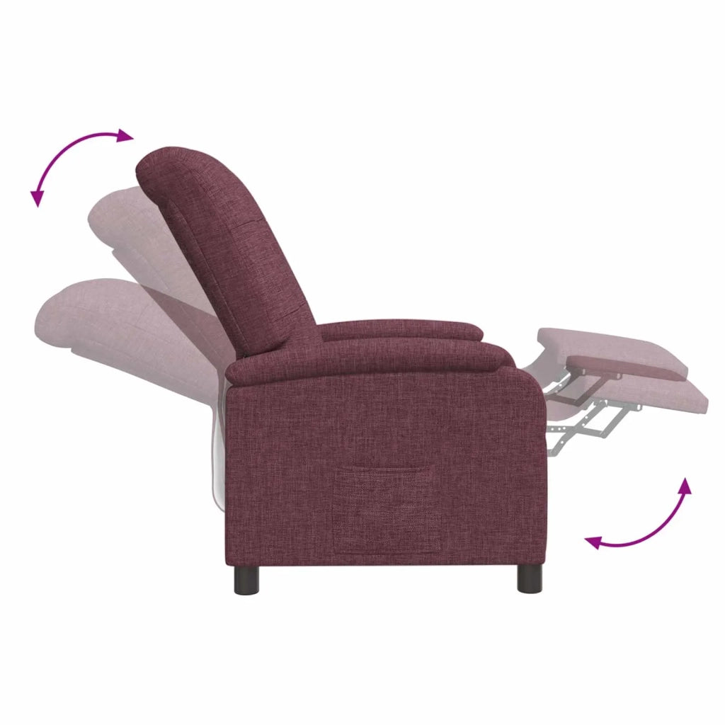 Divano Sedia-Poltrona reclinabile Viola Tessuto 470212