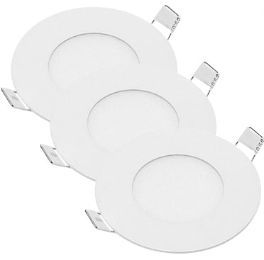 Pannello led incasso 8 cm 3watt slim tondo alimentatore incluso 6000k pezzi 3