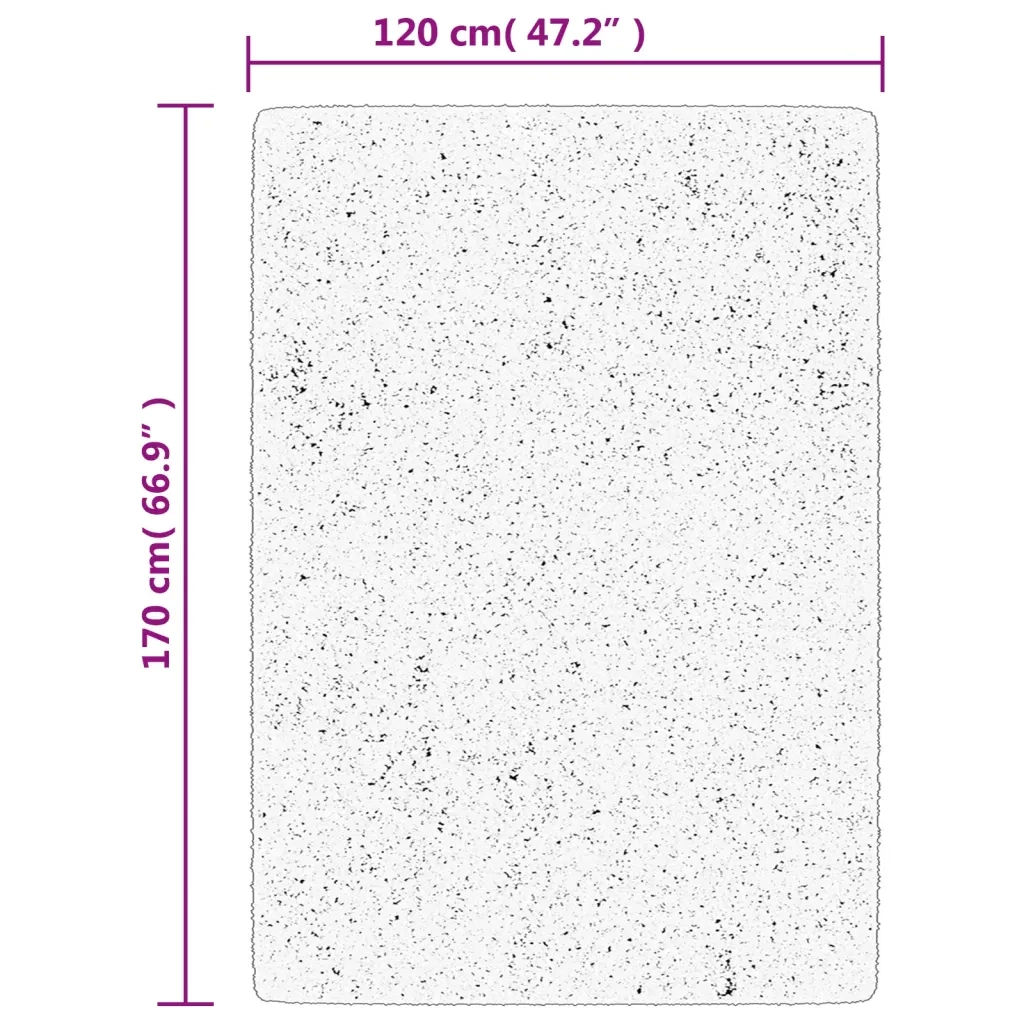 Tappeto Pelo Corto HUARTE Morbido Lavabile Antracite 120x170 cm 375000