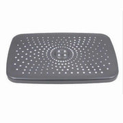 Trade Shop - Soffione Doccia Rettangolare Ugelli Fori Bagno Miscelatore Grigio 28.5x19cm 87129 -