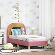Struttura letto per bambini con testata Rosa 70 x 140 cm