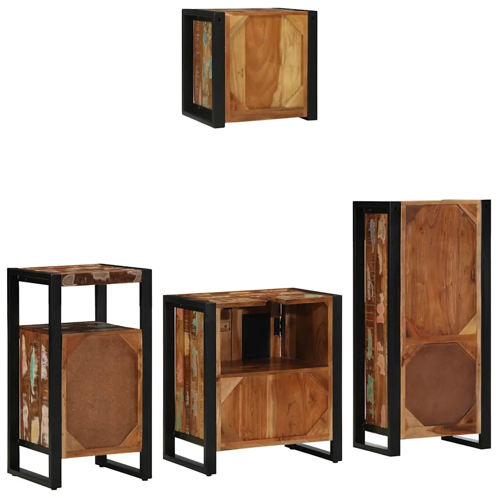 Set di mobili per il bagno 4 pcs Legno Recuperato Massello 3305635