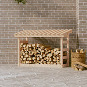 Portalegna-Scaffale per Legna 108x64,5x78 cm in Legno Massello di Pino