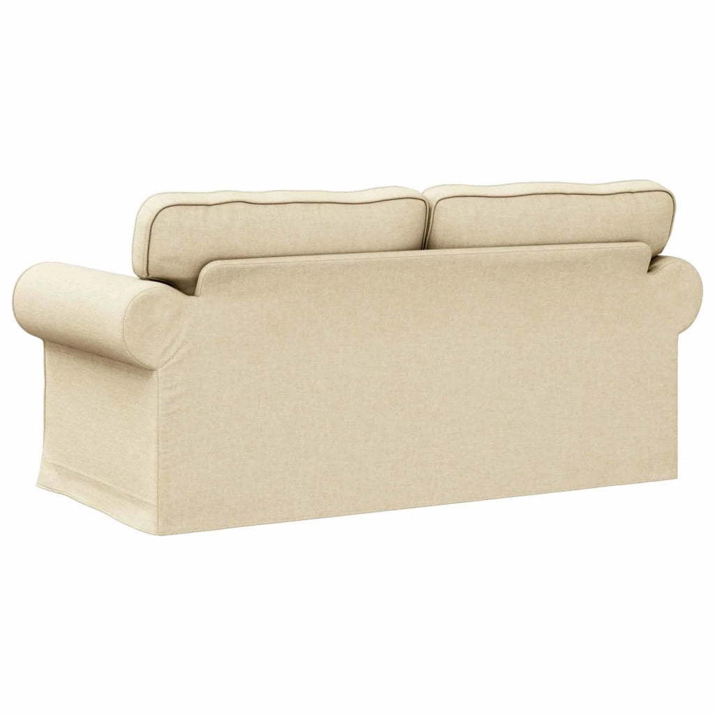 Divano Crema 215 x 82 x 80 cm Tessuto