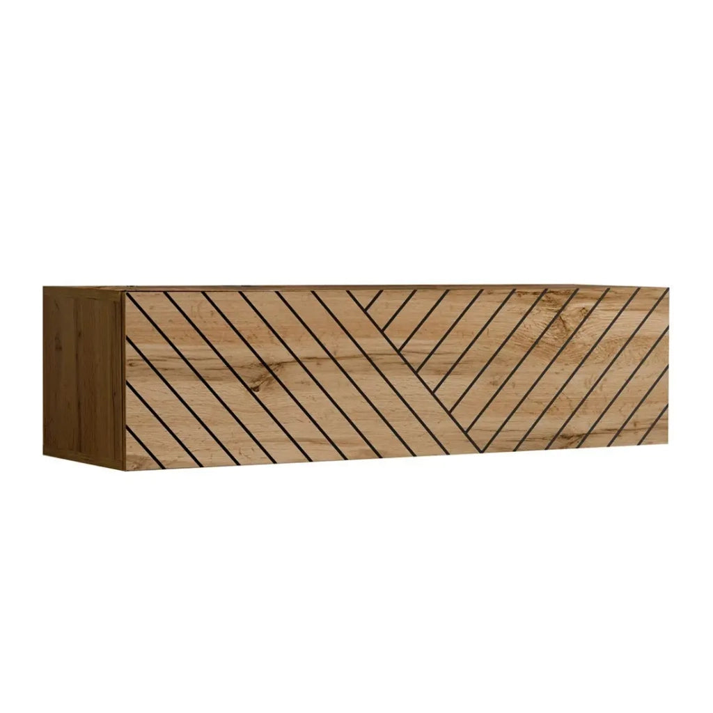 Set di mobili da salotto design collezione SWITCH VII, colore rovere con finiture fresate.