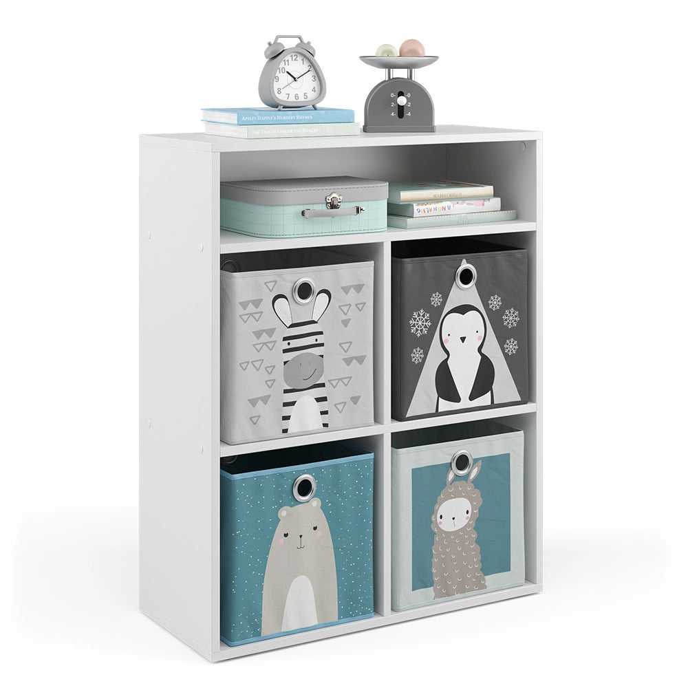 Vicco Libreria bambini Bianco 72 x 90.2 cm con 4 scatole pieghevoli