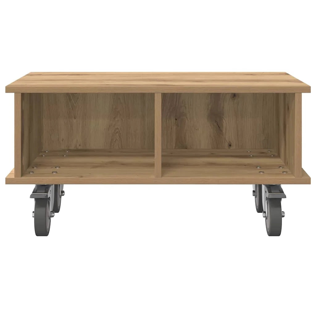Mobile porta TV rettangolare moderno con vano contenitore 68,5 x 35 x 35 cm in legno di rovere ingegnerizzato realizzato artigianalmente 02_0054746