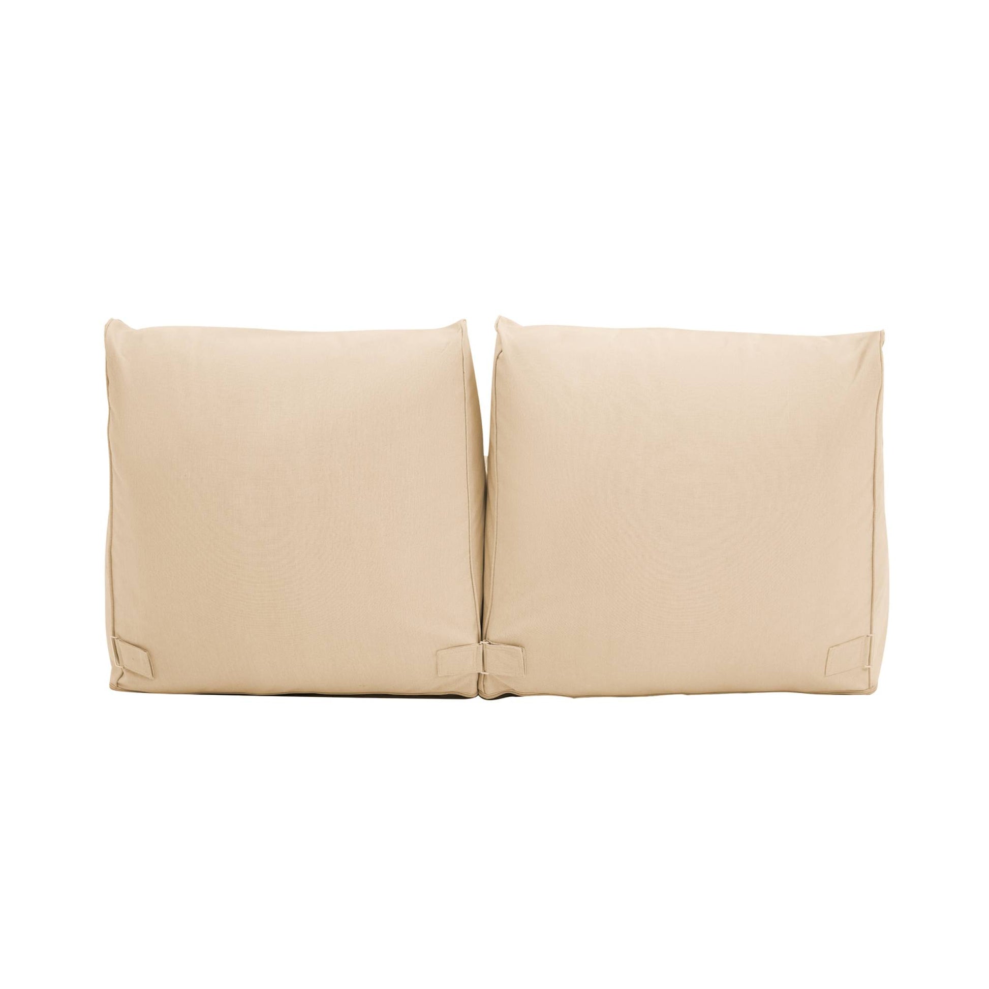Set 2 pouf da esterno in olefina, beige