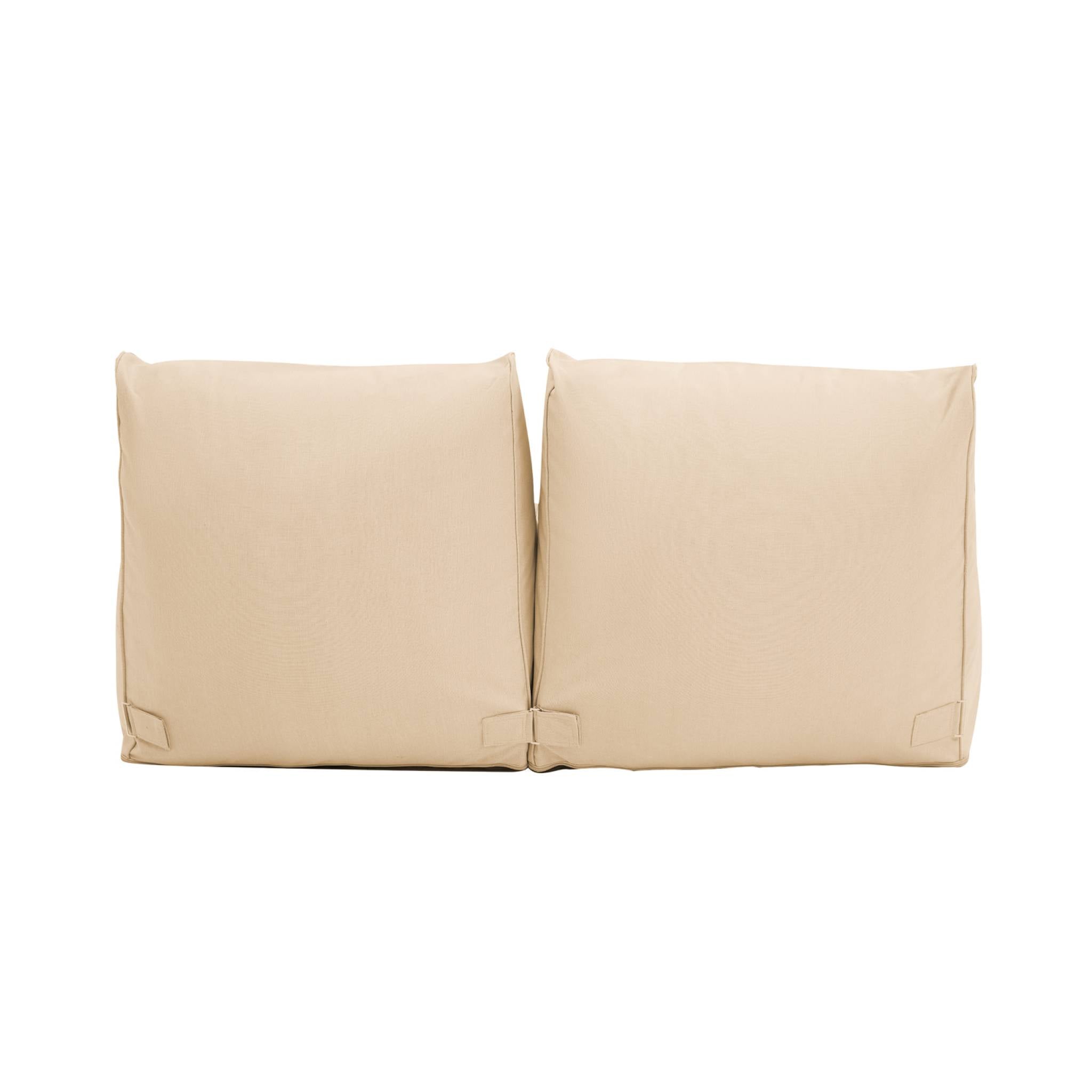 Set 2 pouf da esterno in olefina, beige
