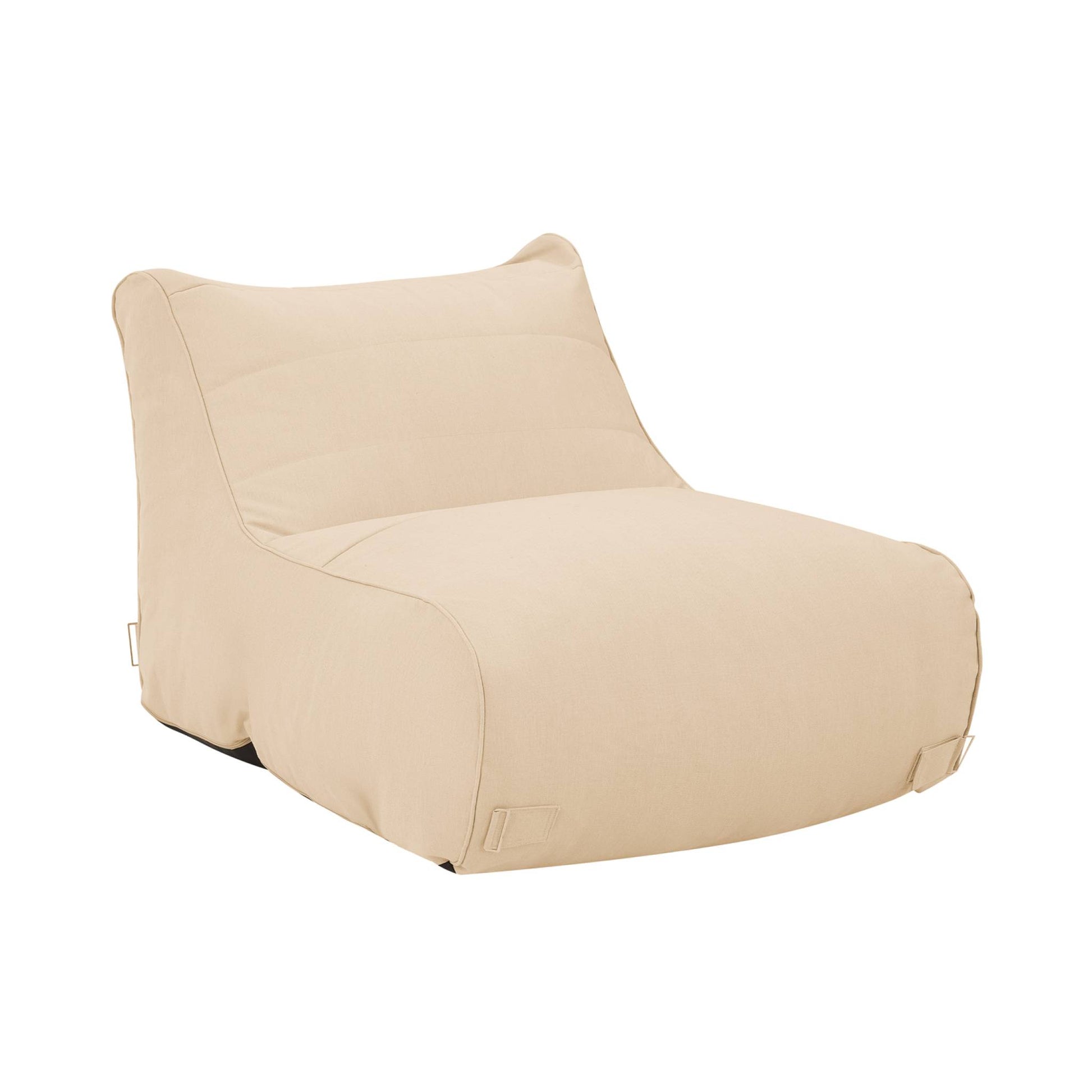 Set 2 pouf da esterno in olefina, beige