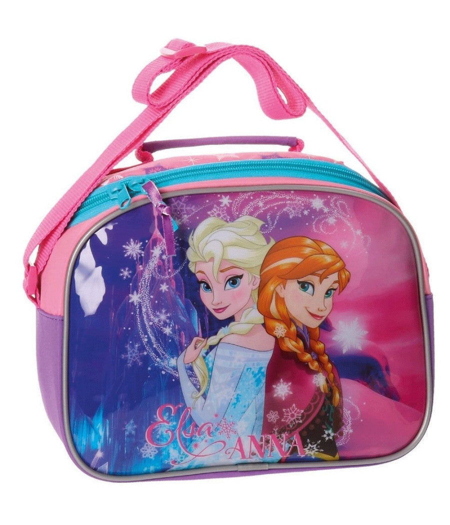 Beauty Case Da Viaggio Frozen Cestino Scuola Elsa Anna 25 Cm Rosa Azzurro         