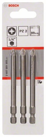 2607001583 - Kit 3 inserti da avvitamento extra duro PZ 2, 89 mm
