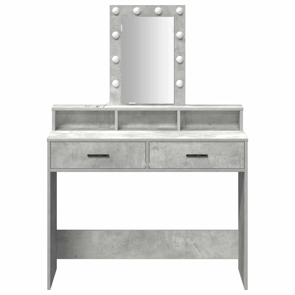 Tavolo da Trucco Grigio 100 x 41 x 140 cm Legno ingegnerizzato 865175