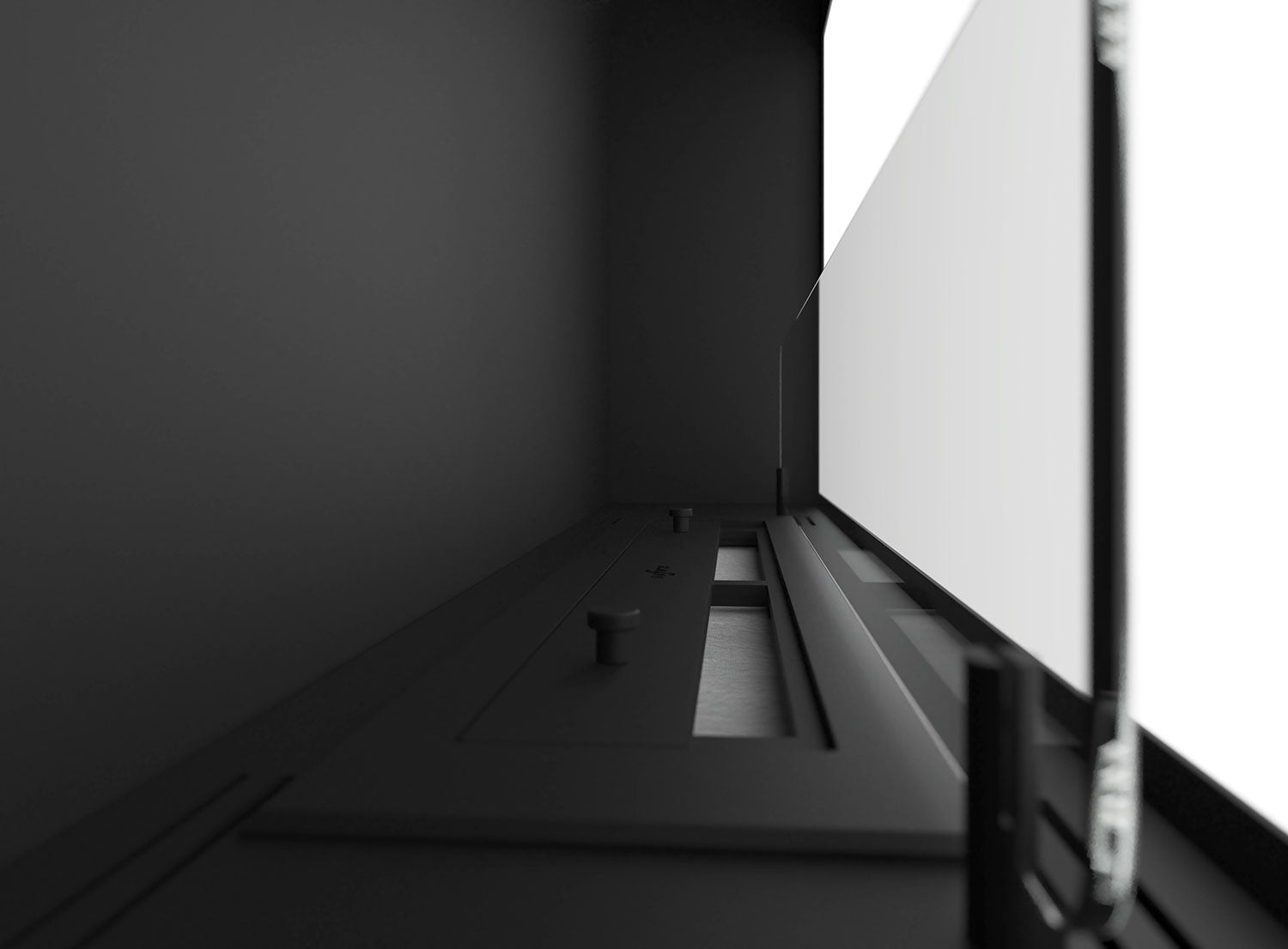 Camino a Bioetanolo da Parete 90x50 cm Inside 900 Bianco con Vetro