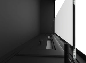 Camino a Bioetanolo da Parete 90x50 cm Inside 900 Bianco con Vetro