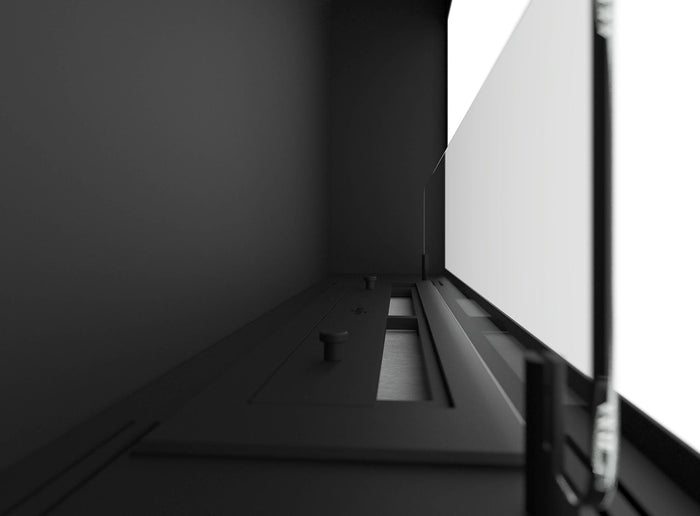 Camino a Bioetanolo da Parete 90x50 cm Inside 900 Bianco con Vetro