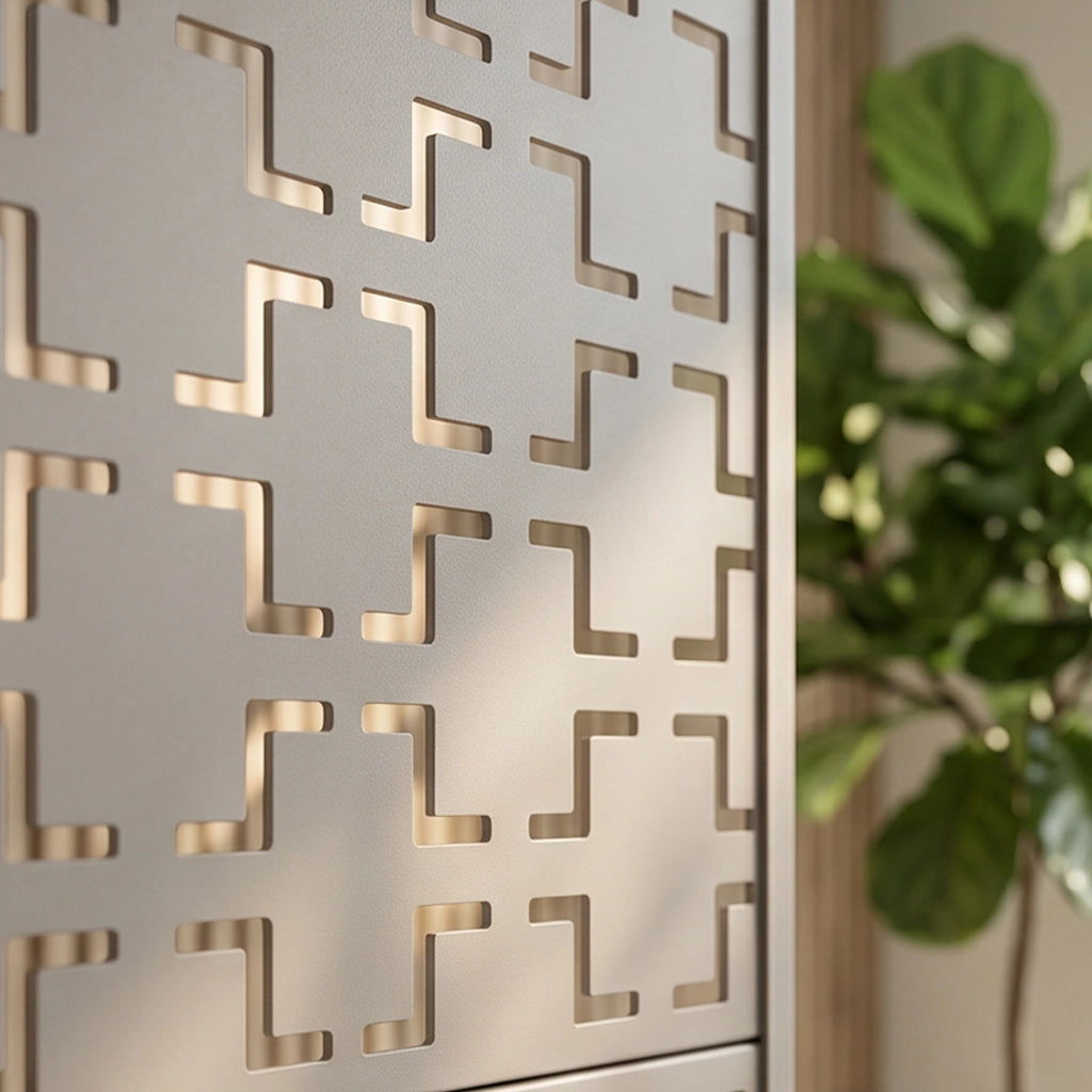 Fioriera con Spalliera Aaskis a Rotelle in Acciaio 190 x 82 x 38 cm - Beige casa.pro