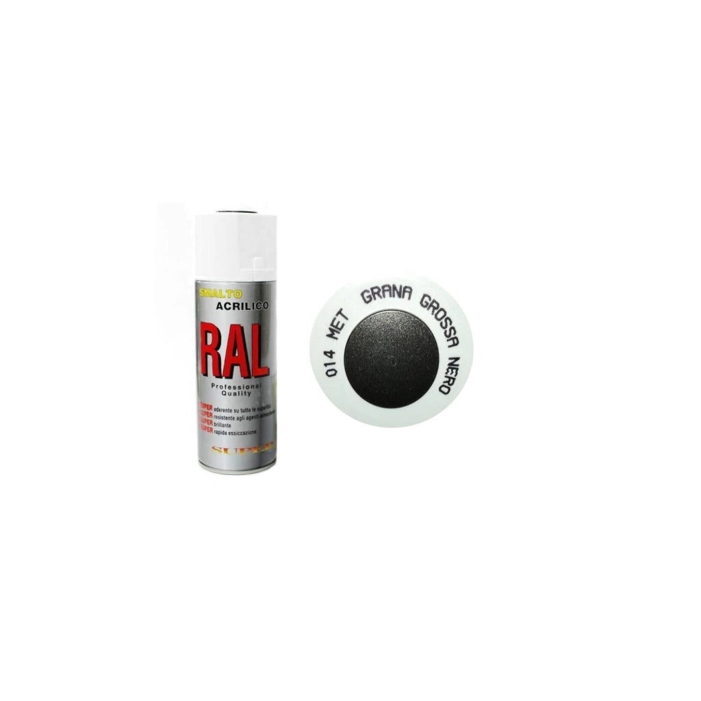 Bomboletta spray metallizzato a grana grossa 400 ml nero grigio NERO