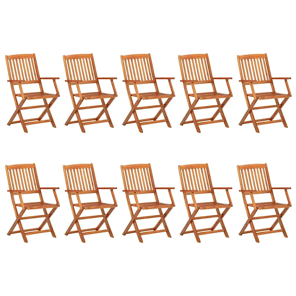 Set Pranzo da Giardino 11 pz in Legno Massello di Acacia cod mxl 35087