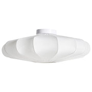 Lampada a sospensione con base in ferro bianco e paralume in tessuto Stile scandinavo Luce d'atmosfera Bianca