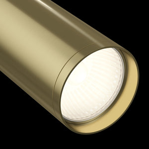 Faretto per Sistema Illuminazione Binario 50W GU10 in Alluminio  Bianco e Ottone Lucido